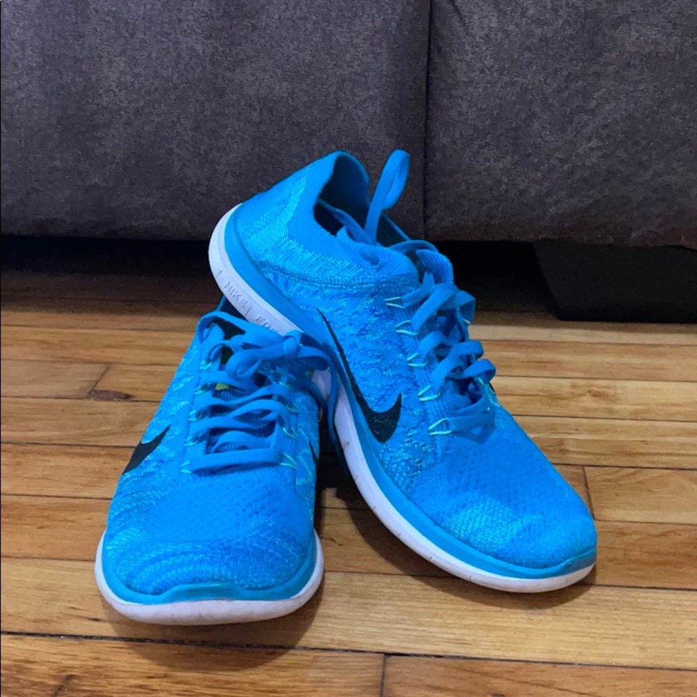 Womens Nike Free 4.0 Flyknit Blue Lagoon size 9